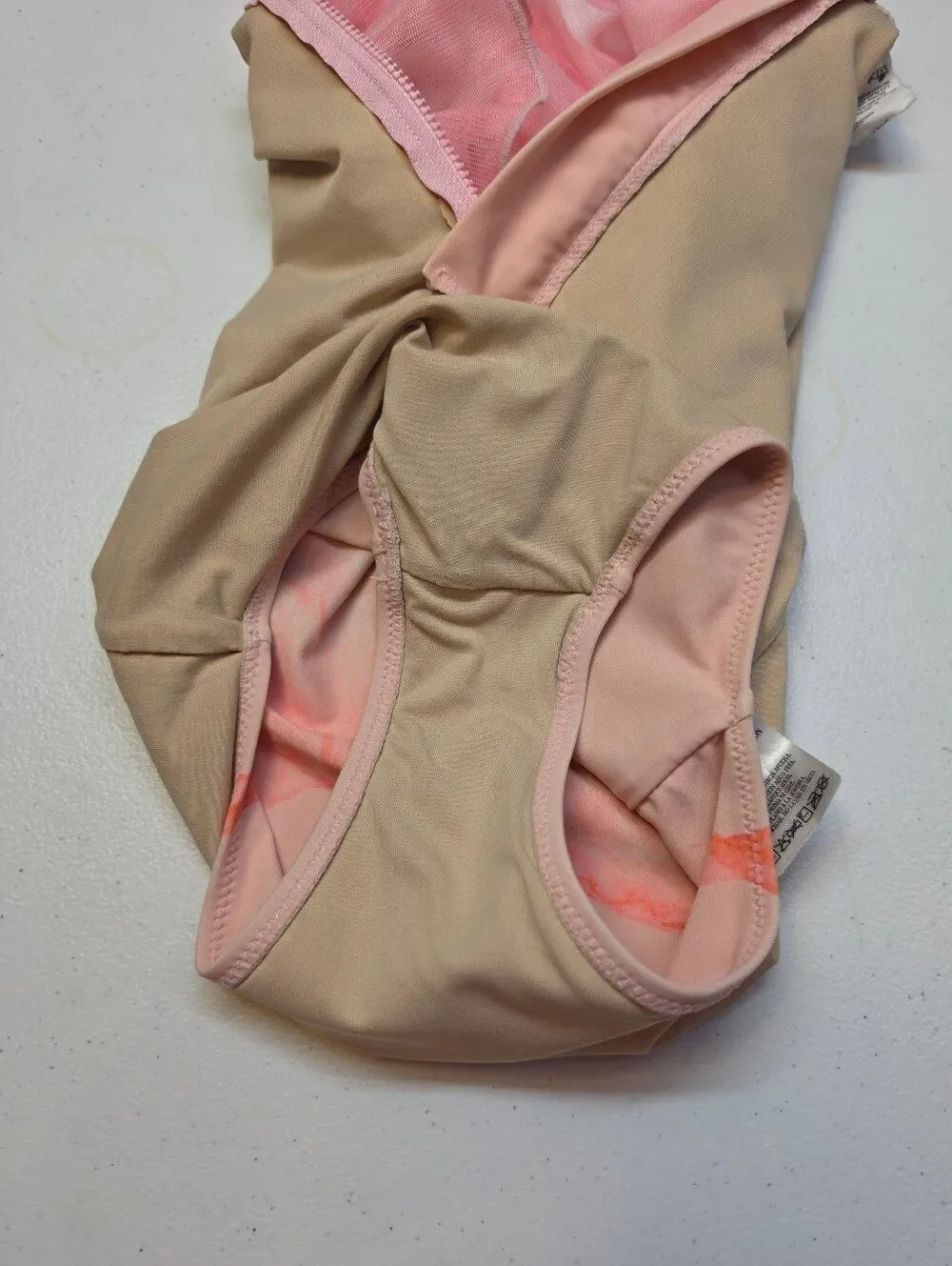 Shade Critters Pink Flamingo One Piece Swimsuit Tulle Ruffle Sleeve Girls 4T